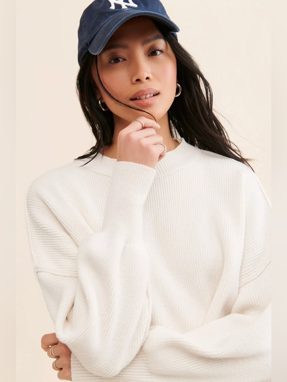 NWT Free People Easy Street Crop Pullover | Size XL - Picture 2 of 7